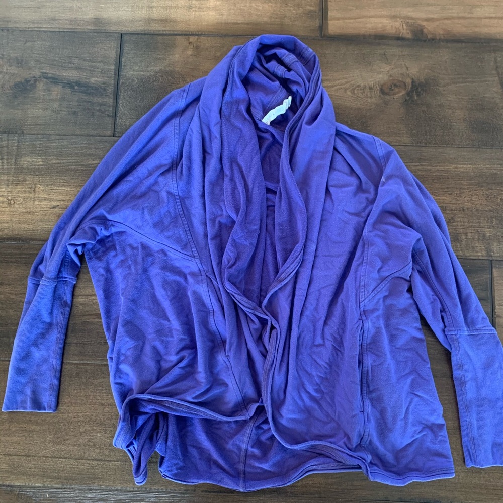 lululemon purple open cardigan jacket